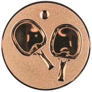 Stolný tenis: Hliníkový emblém na trofej Ø 50 mm bronzová