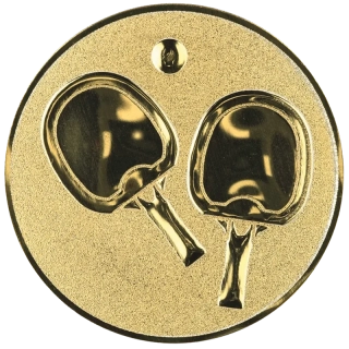 Stolný tenis: Hliníkový emblém na trofej Ø 50 mm zlatá