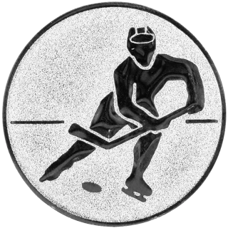 Ľadový hokej: Hliníkový emblém na trofej Ø 50 mm strieborná