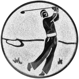 Golf: Hliníkový emblém na trofej Ø 50 mm strieborná