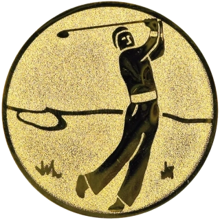 Golf: Hliníkový emblém na trofej Ø 50 mm zlatá