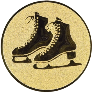 Krasokorčuľovanie: Hliníkový emblém na trofej Ø 50 mm zlatá