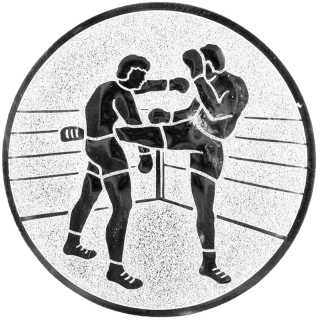 Kickbox: Hliníkový emblém na trofej Ø 50 mm strieborná