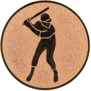 Baseball: Hliníkový emblém na trofej Ø25mm bronzová
