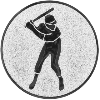 Baseball: Hliníkový emblém na trofej Ø25mm strieborná
