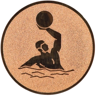 Vodné pólo: Hliníkový emblém na trofej Ø25mm bronzová