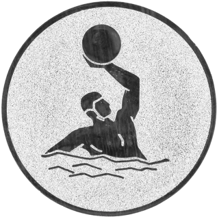 Vodné pólo: Hliníkový emblém na trofej Ø25mm strieborná