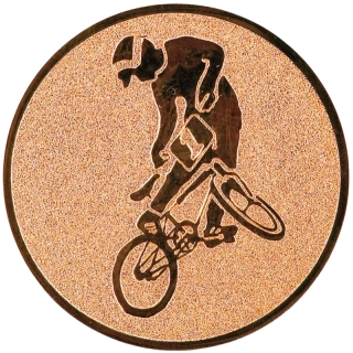 BMX: Hliníkový emblém na trofej Ø25mm bronzová