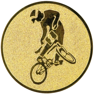 BMX: Hliníkový emblém na trofej Ø25mm zlatá