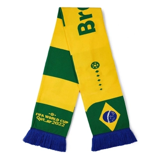 Brazil - Fanúšikovský šál FIFA: Športový dizajn s vlajkou krajiny - unisex