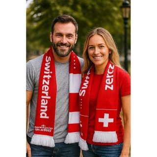 Switzerland - Fanúšikovský šál FIFA: Športový dizajn s vlajkou krajiny - unisex