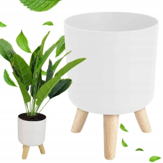 Kvetináč na nožičkách 21cm biely