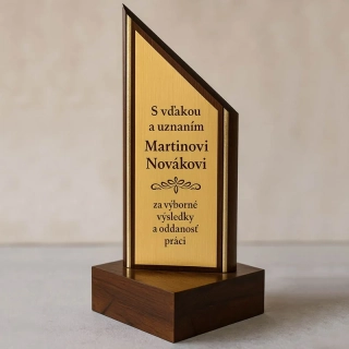 Drevená trofej s vlastným textom 20cm