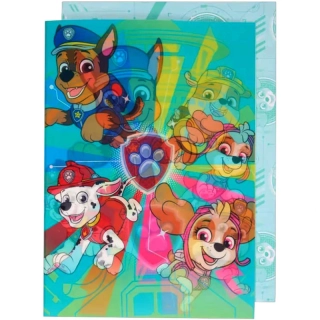 Pohľadnica gratulačná s obálkou A4 Paw Patrol: Holografická