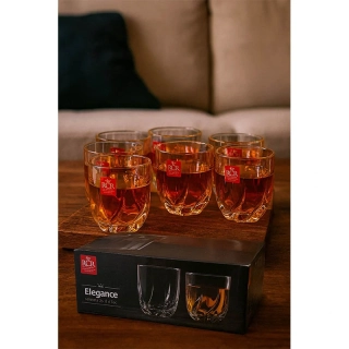 Poháre na whisky RCR Elegance 6 ks – krištáľové poháre z luxusného skla Luxion®: 2,9 dcl