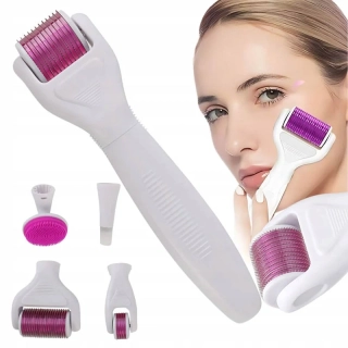 Derma roller na mezoterapiu mikroihlovú 6v1 – tvár, krk a telo