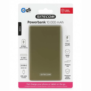Powerbanka Sitecom Khaki 10 000 mAh