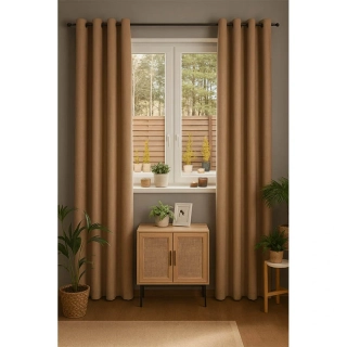 Zatemňovací záves Blackout Curtain 140 × 260 cm – tmavohnedý