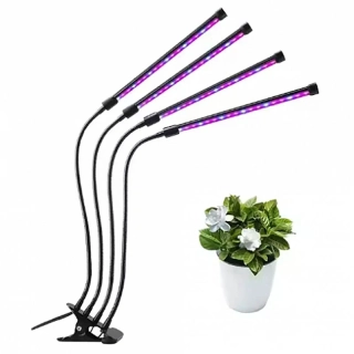 LED lampa na pestovanie rastlín so 4 ohybnými ramenami