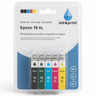 Atramentové kazety kompatibilné s Epson 18 XL Ink&Print