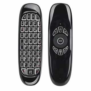 Univerzálny diaľkový ovládač s klávesnicou a funkciou Air Mouse