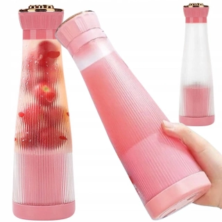 Prenosný smoothie mixér USB bezdrôtový 400ml ružový