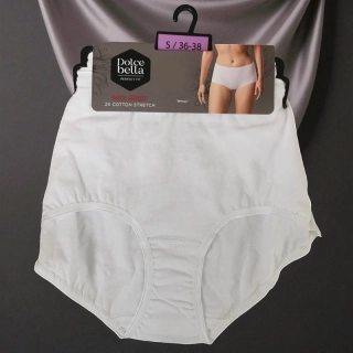Dámske nohavičky Dolce Bella Midi Brief S/36-38 biele – 2 balenie