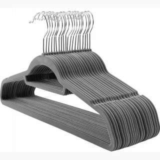 Velúrové vešiaky na oblečenie 42 cm (sada 10 ks)