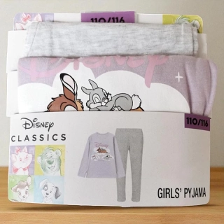 Dievčenské pyžamo Disney Classics Bambi - 110/116: fialovo-sivé