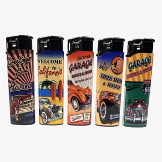 Zapaľovač piezoelektrický Retro Cars