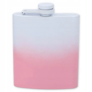 Ploskačka nerezová bielo-ružová 240 ml