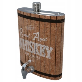 Nerezová ploskačka Whiskey XXL 3840 ml s kohútikom