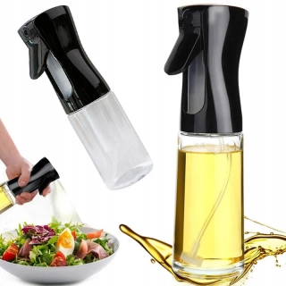Sklenený rozprašovač na olej, ocot a omáčky 200ml čierny