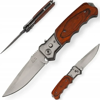 Turistický vreckový nôž s drevenou rukoväťou 24/10cm