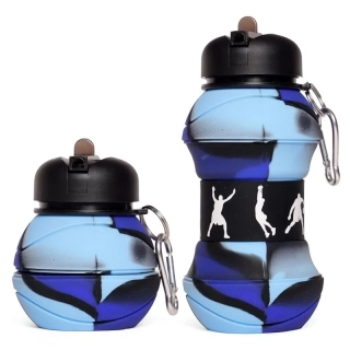Skladacia športová fľaša s karabínou 200 - 550ml
