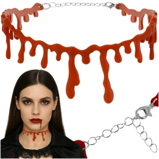 Krvavý náhrdelník choker na Halloween