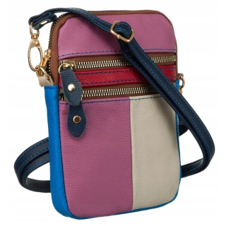 Dámska kožená crossbody kabelka na doklady a telefón CN424