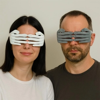Funny - Funny plastové okuliare biele