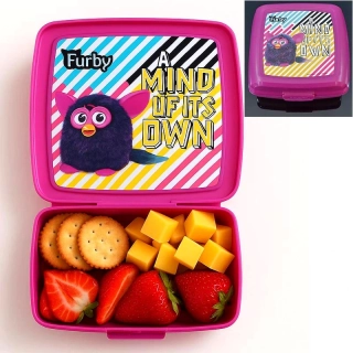Box na desiatu Furby 0,9 l fialový 13 × 13 × 6,5 cm