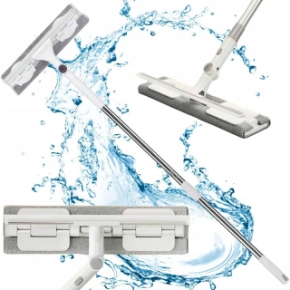 Obojstranná teleskopická stierka z mikrovlákna na okná, podlahy a dlažbu