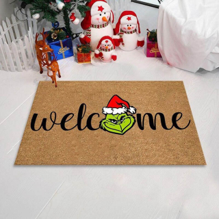 Vianočná rohožka pred dvere Grinch Welcome 40 × 60 cm