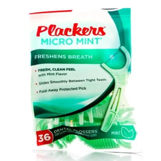 Plackers Micro Mint – zubná niť s držiakom, 36 ks