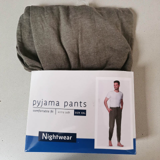 Pánske pyžamové nohavice Nightwear – veľkosť XXL, farba khaki