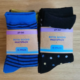 Detské ponožky chlapčenské 5-pack veľkosť 27–30, mix farieb