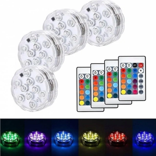 Vodoodolné LED RGB lampičky (4ks) s diaľkovým ovládaním