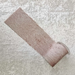 Kožušinková stuha staroružová, futrovaná 4 cm × 3 m