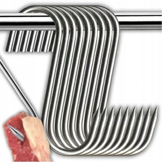 Nerezové háky na údenie 15 cm (10 kusov)