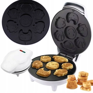 Elektrický pekáč na vafle a koláčiky 1200W biely