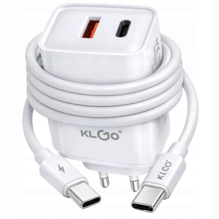 Rýchla sieťová nabíjačka 35W USB-C + USB-A s káblom