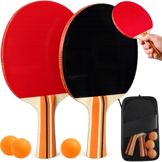 Sada na stolný tenis – 2 rakety, 3 loptičky a puzdro